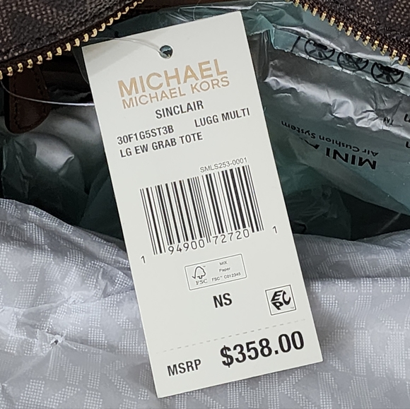 Michael Kors Sinclair Logo Large Brown Tote - Picture 7 of 8